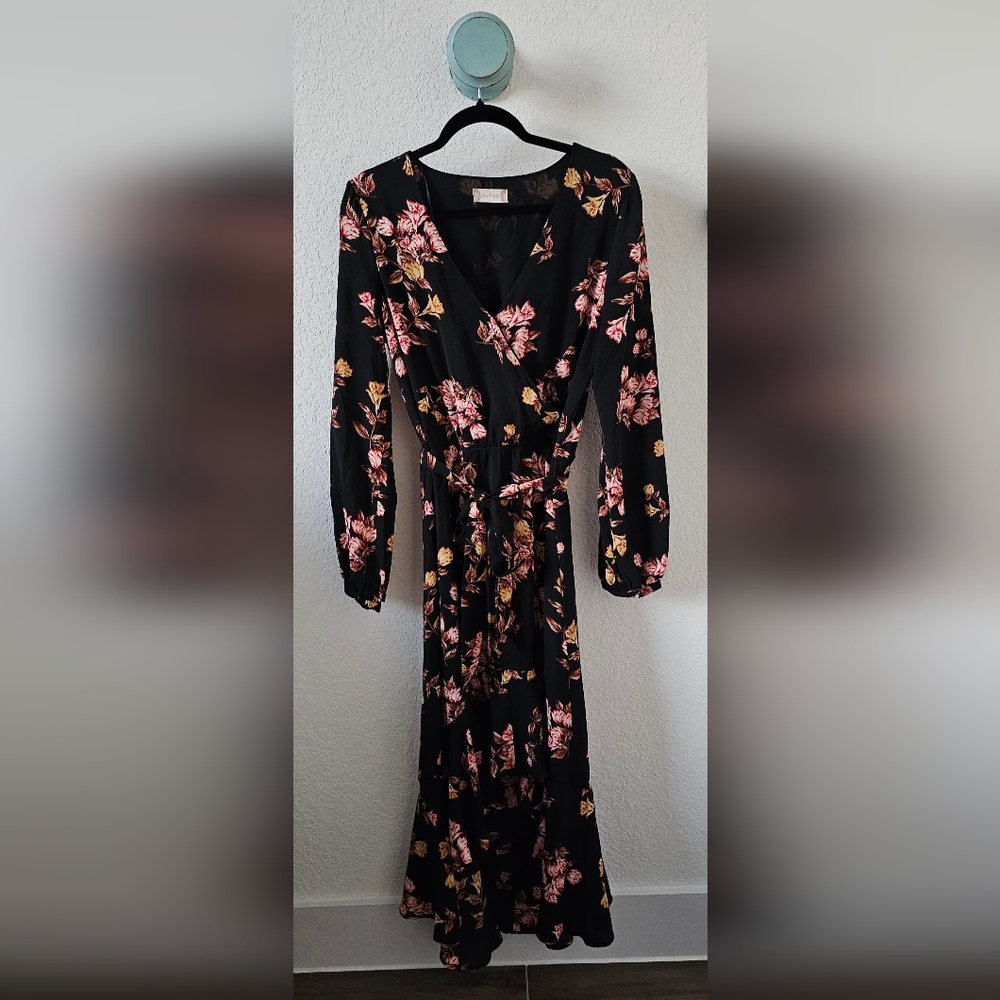 Fall Floral Dress with belt